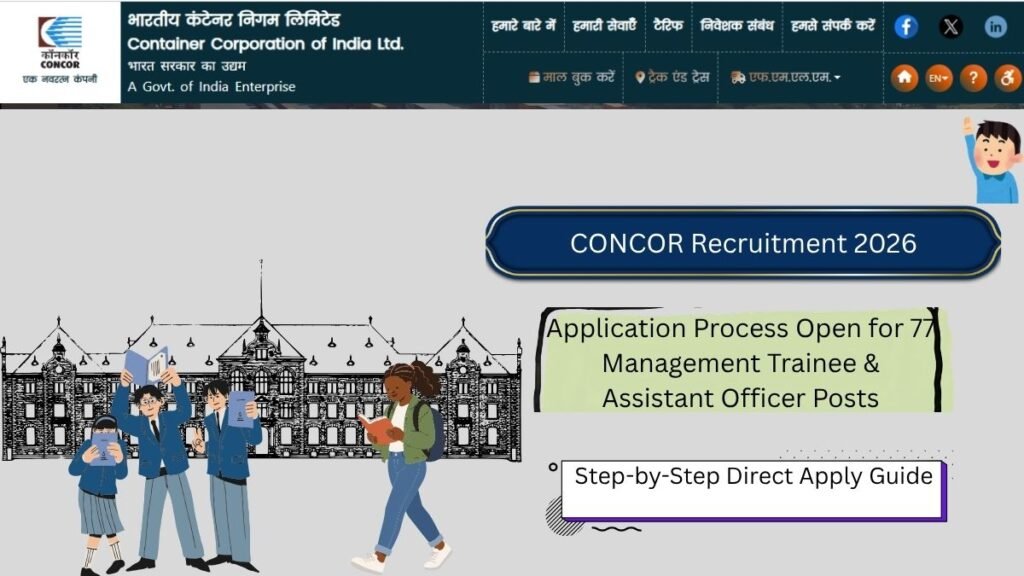 CONCOR Recruitment 2026