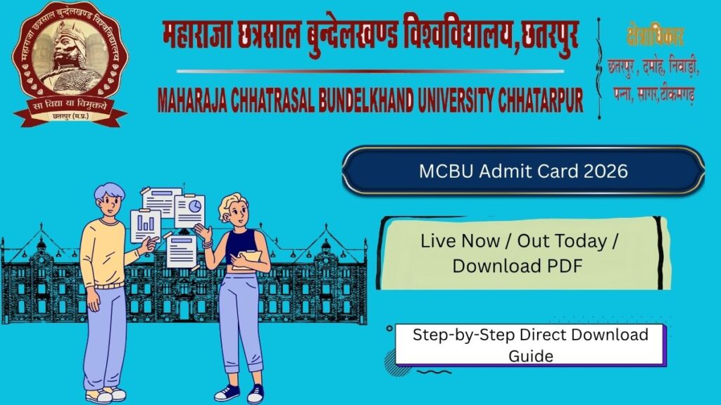 MCBU Admit Card 2026 Issued at mcbu.ac.in: Download UG & PG Regular/Private Admit Card Direct Link