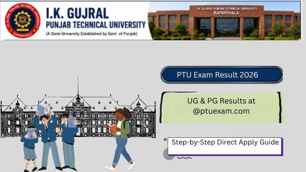 PTU Exam Result 2026 UG & PG Results at @ptuexam.com