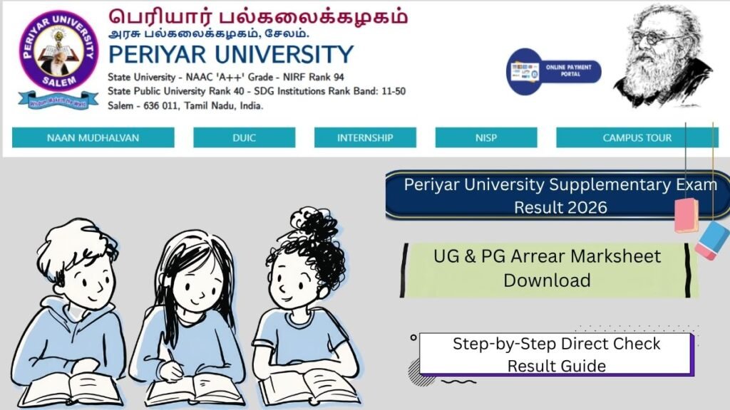 UG & PG Arrear Marksheet Download